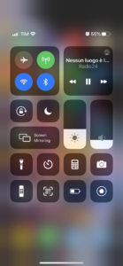 Centro di controllo su iPhone X
